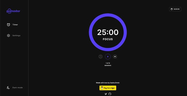 pomodoro technique app